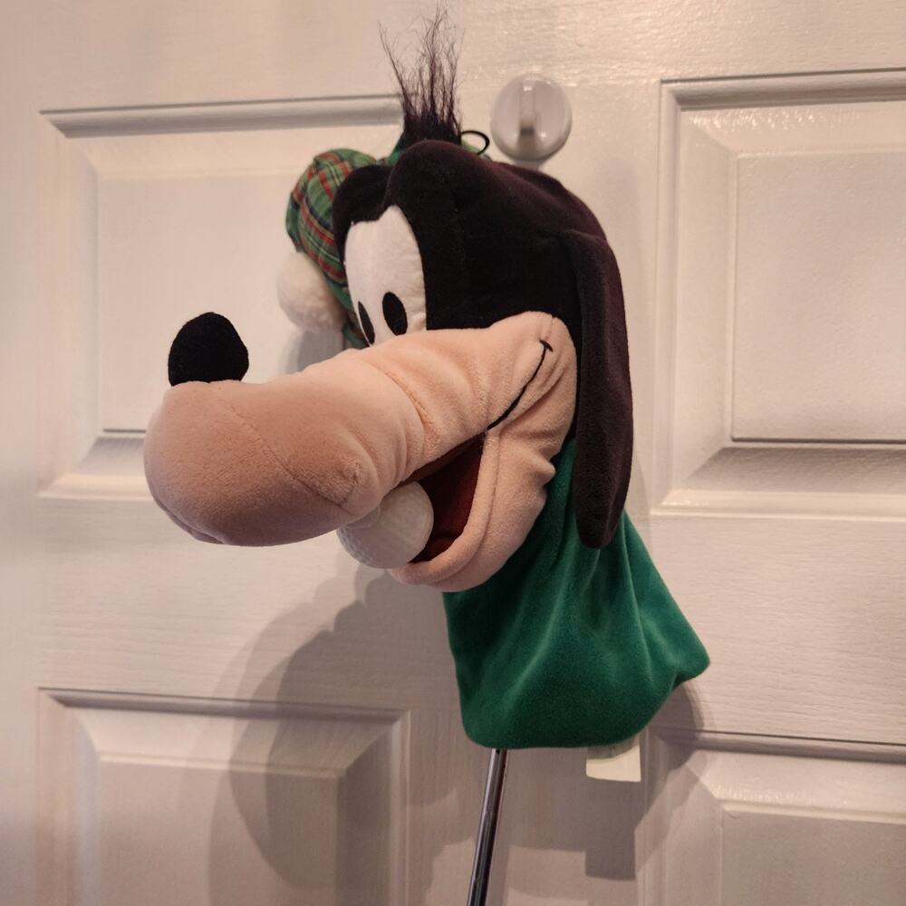 Vintage Disney Goofy Golf Club Head Cover Tartan Plaid Hat Ball Rare HTF 14" ⛳️